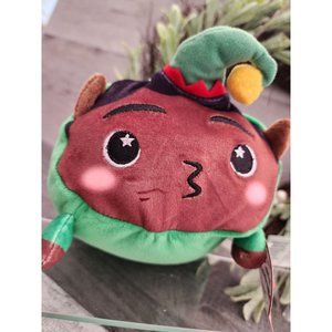 RARE Christmas  Elf Pillow 8" Squared  Stuffed Plush Jangle Moosh Moosh NWT